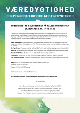 Invitation til forsknings- og dialogseminar: Væredygtighed: den menneskelige side af bæredygtighed